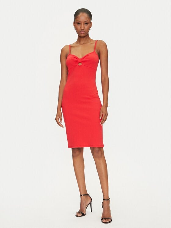 Only ONLJANNA S/L DRESS BOX JRS Kırmızı Kadın Elbise