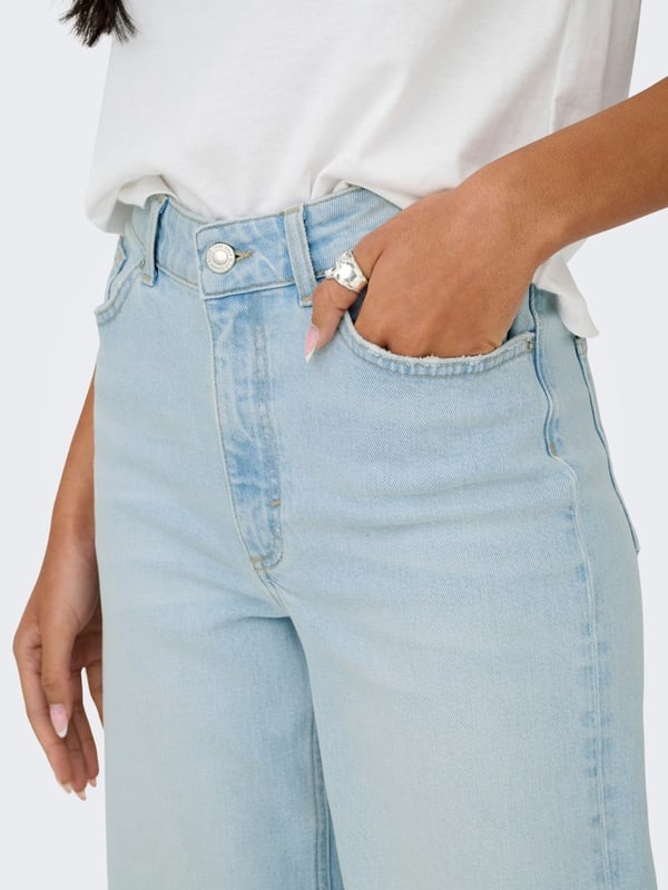 Only ONLJUICY HW WIDE LEG DOT114 DNM NOOS Denim Kadın Kot Pantolon