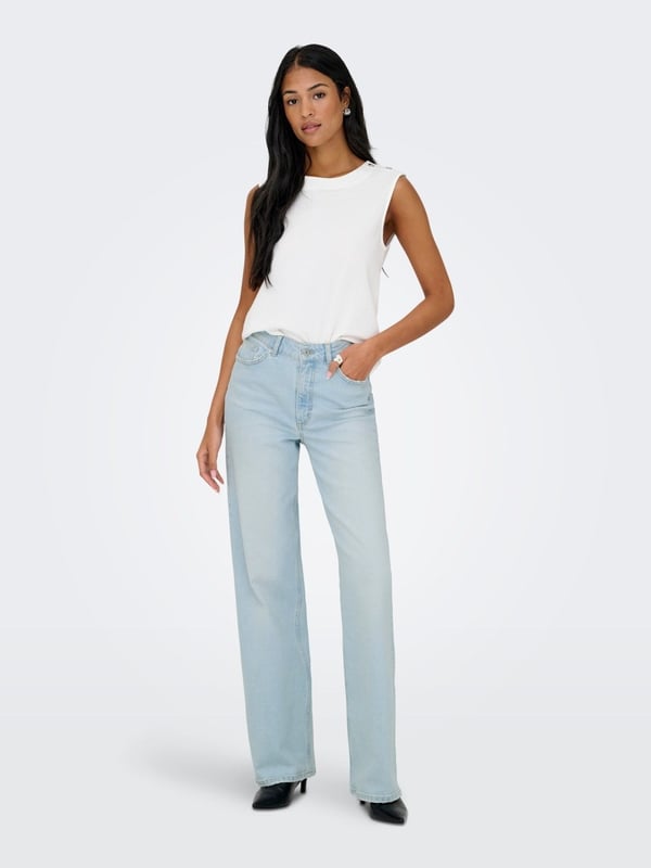 Only ONLJUICY HW WIDE LEG DOT114 DNM NOOS Denim Kadın Kot Pantolon
