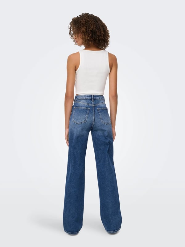 Only ONLJUICY HW WIDE LEG DOT330 DNM NOOS Lacivert Kadın Kot Pantolon