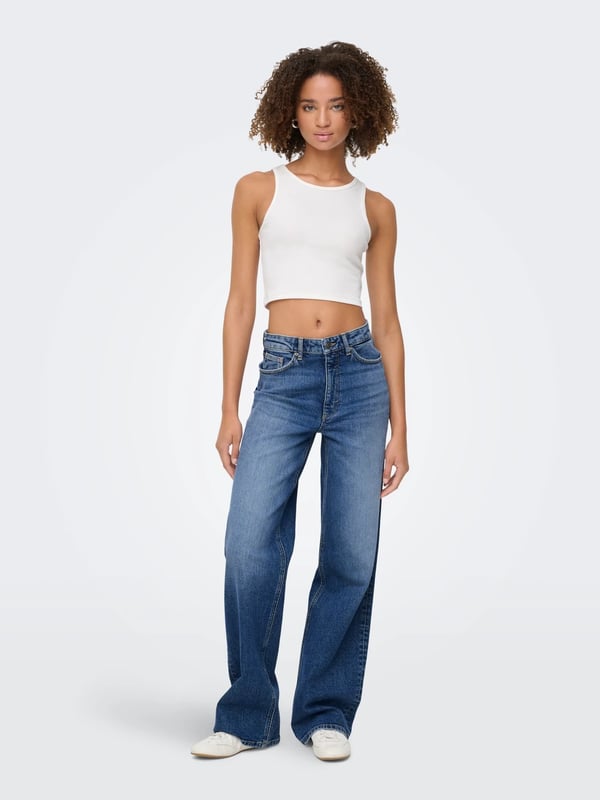 Only ONLJUICY HW WIDE LEG DOT330 DNM NOOS Lacivert Kadın Kot Pantolon