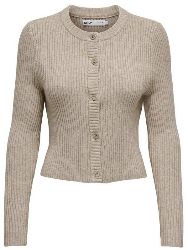 Only ONLKATIA LIFE LS BUTTON CARDI KNT NOOS Bej Kadın Hırka