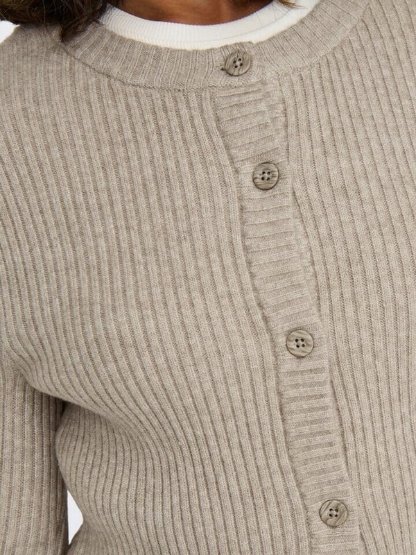 Only ONLKATIA LIFE LS BUTTON CARDI KNT NOOS Bej Kadın Hırka