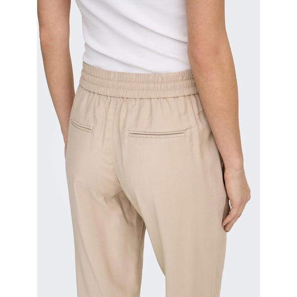 Only ONLKELDA-EMERY MW PULL-UP PANTS PNT NOOS Bej Kadın Pantolon
