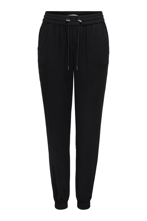 Only ONLKELDA-EMERY MW PULL-UP PANTS PNT NOOS Siyah Kadın Pantolon