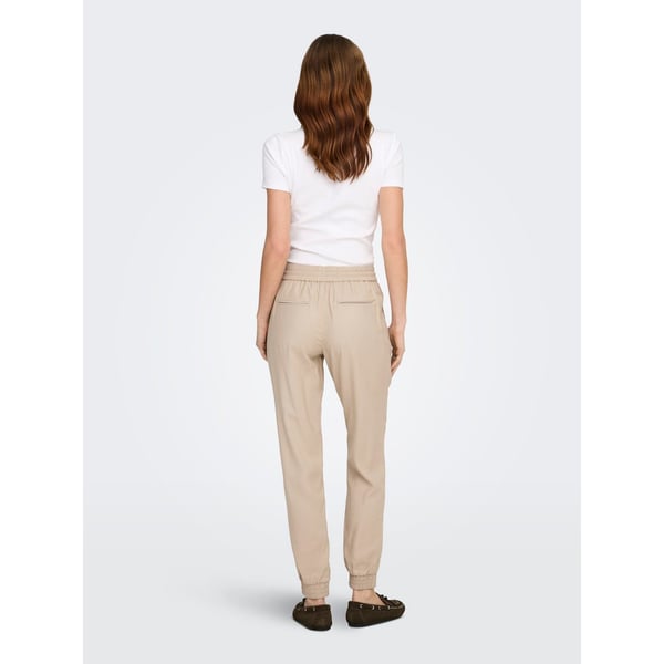 Only ONLKELDA-EMERY MW PULL-UP PANTS PNT NOOS Bej Kadın Pantolon