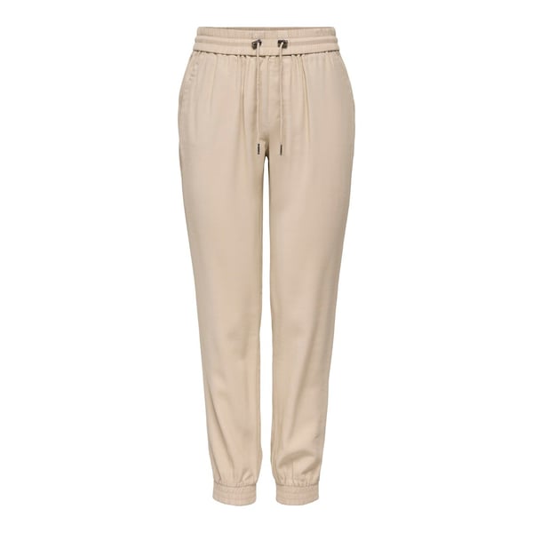 Only ONLKELDA-EMERY MW PULL-UP PANTS PNT NOOS Bej Kadın Pantolon