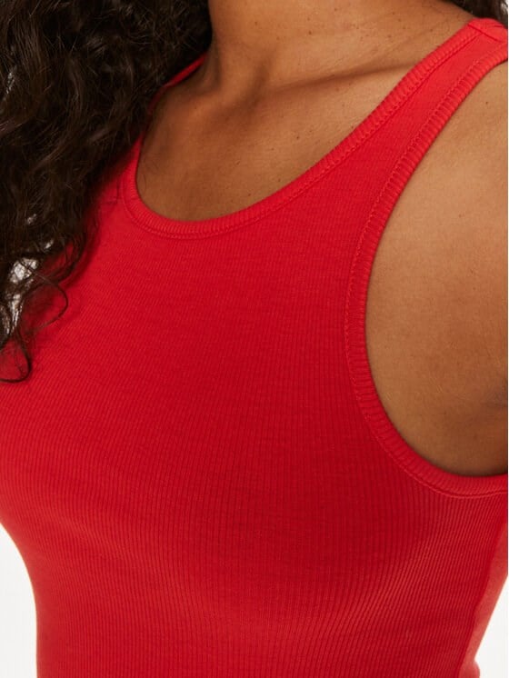 Only ONLKENYA RIB TANK TOP JRS NOOS Kırmızı Kadın T-Shirt
