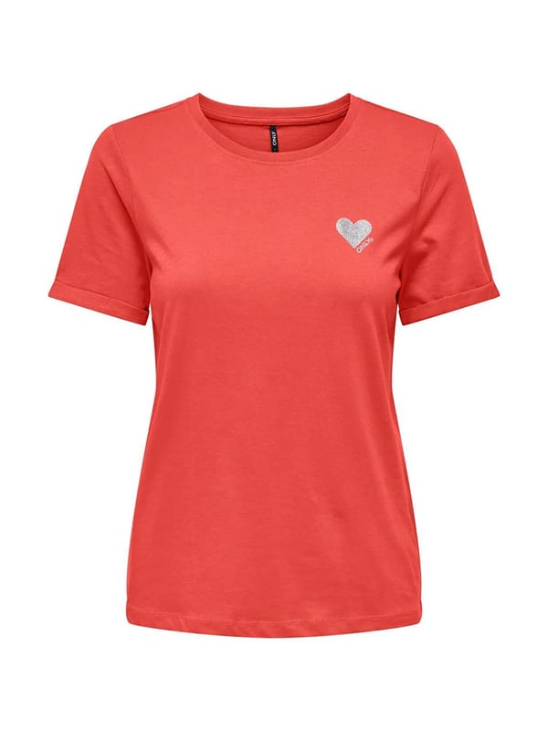 Only ONLKITA S/S TOP NOOS Mercan Kadın T-Shirt
