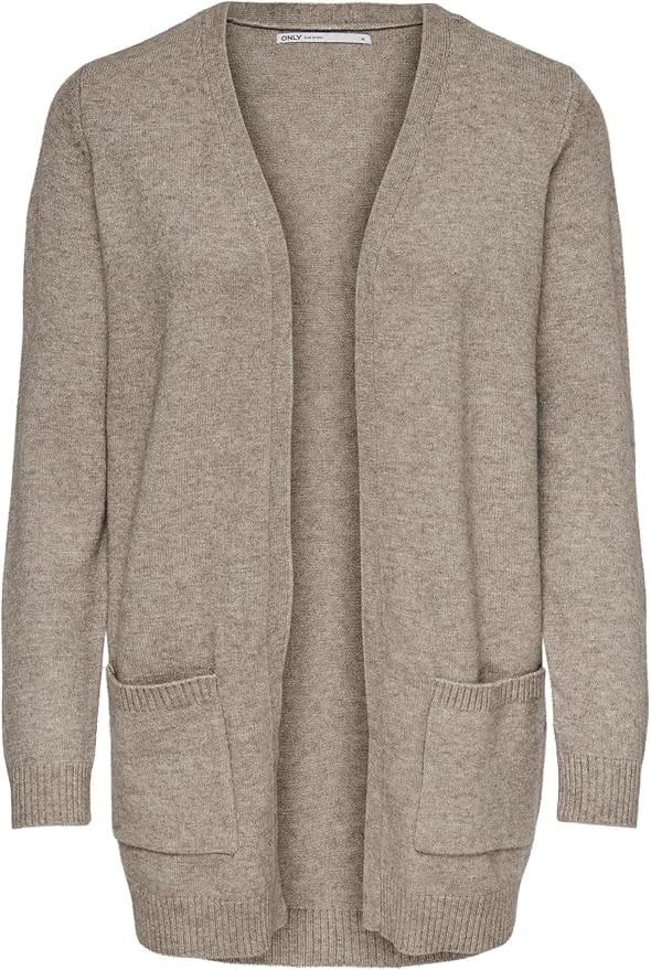 Only ONLLESLY L/S OPEN CARDIGAN KNT NOOS Bej Kadın Hırka