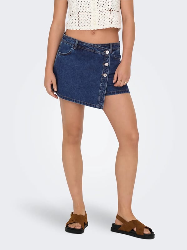 Only ONLLESLY REG LB DNM SKORT BJ NOOS Lacivert Kadın Etek