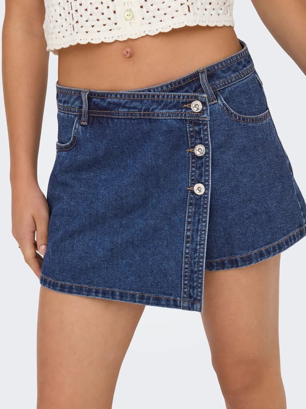 Only ONLLESLY REG LB DNM SKORT BJ NOOS Lacivert Kadın Etek