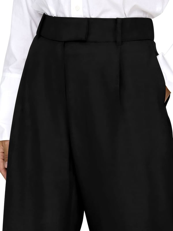 Only ONLLINDA HW STR MEL PANTS TLR NOOS Siyah Kadın Pantolon