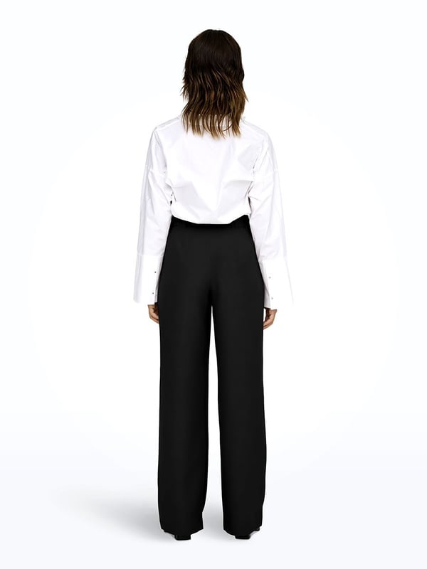 Only ONLLINDA HW STR MEL PANTS TLR NOOS Siyah Kadın Pantolon
