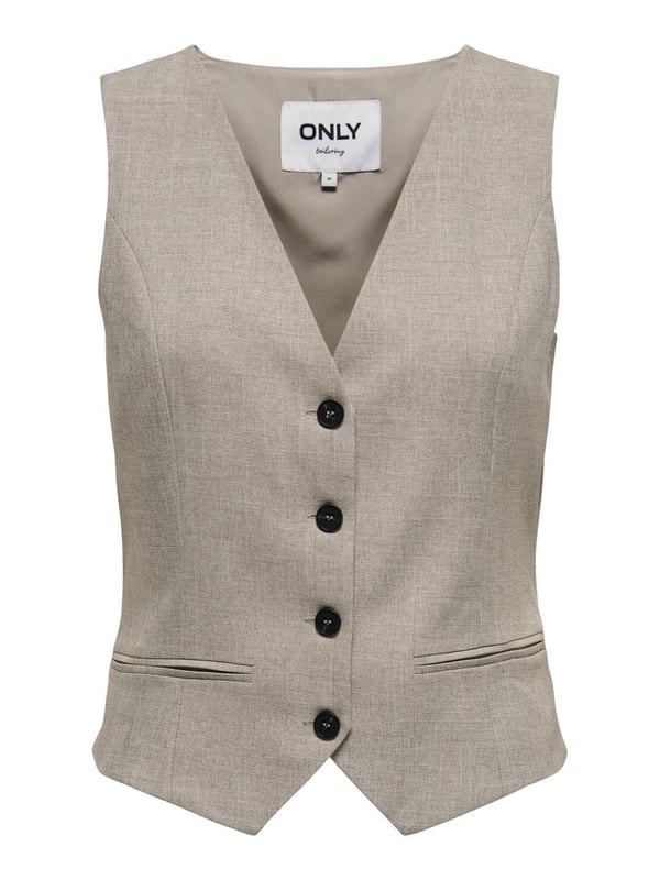 Only ONLLINDA S/L MEL FIT WAISTCOAT TLR NOOS Bej Kadın Yelek