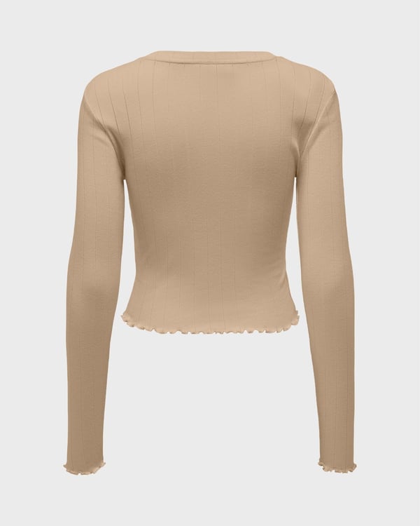 Only ONLLISA L/S MODAL TOP JRS Pudra Kadın T-Shirt