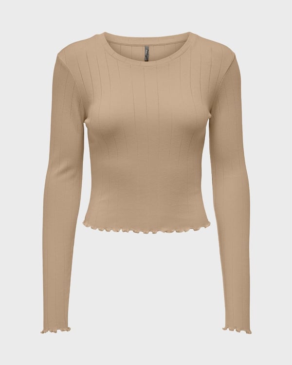 Only ONLLISA L/S MODAL TOP JRS Pudra Kadın T-Shirt