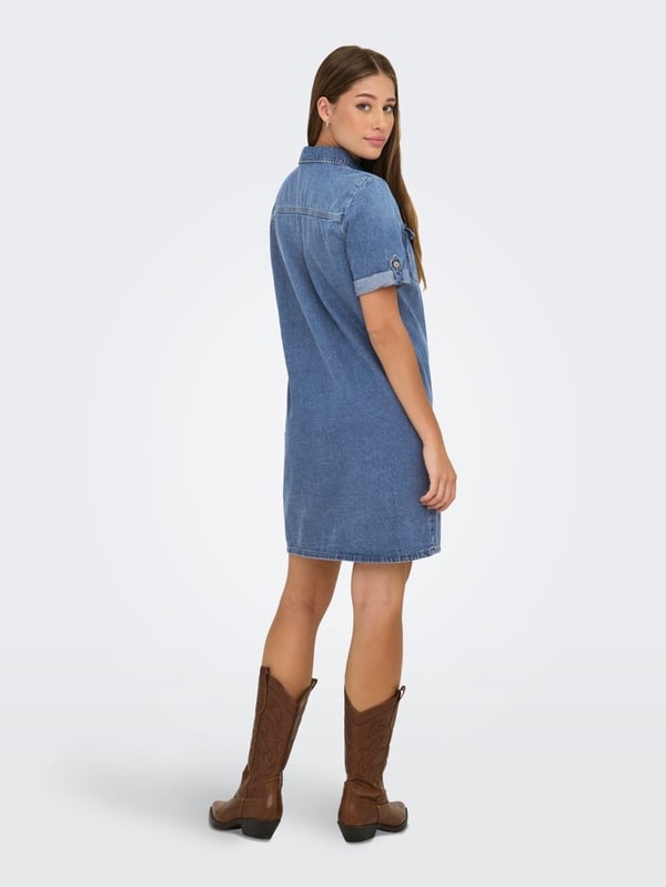 Only ONLLISA S/S DNM DRESS GUA NOOS Denim Kadın Elbise