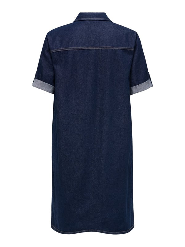 Only ONLLISA S/S DNM DRESS GUA NOOS Lacivert Kadın Elbise
