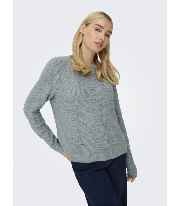 Only ONLLOLLI L/S PULLOVER KNT NOOS Turkuaz Kadın Kazak