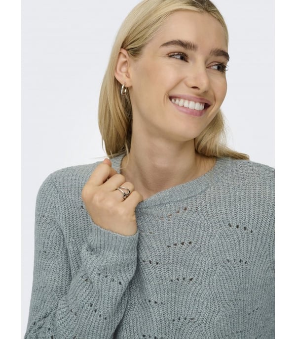 Only ONLLOLLI L/S PULLOVER KNT NOOS Turkuaz Kadın Kazak