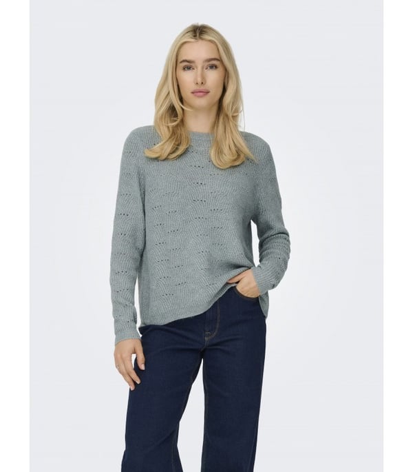 Only ONLLOLLI L/S PULLOVER KNT NOOS Turkuaz Kadın Kazak