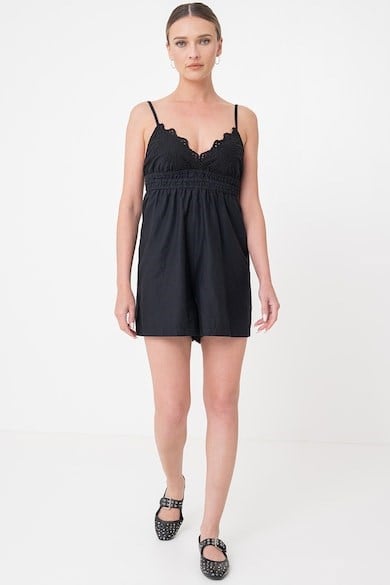 Only ONLLOU LIFE EMB STRAP PLAYSUIT PTM Siyah Kadın Şort