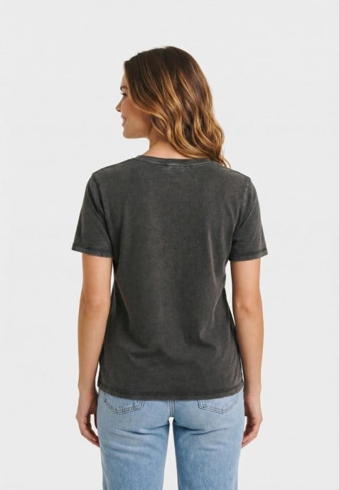 Only ONLLUCY S/S EMB. TOP BOX CC CS JRS Siyah Kadın T-Shirt