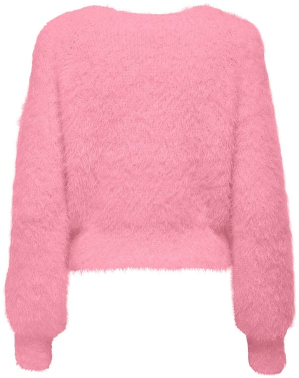 Only ONLLULU LS RIB SHORT O-NECK CC KNT Pembe Kadın Kazak