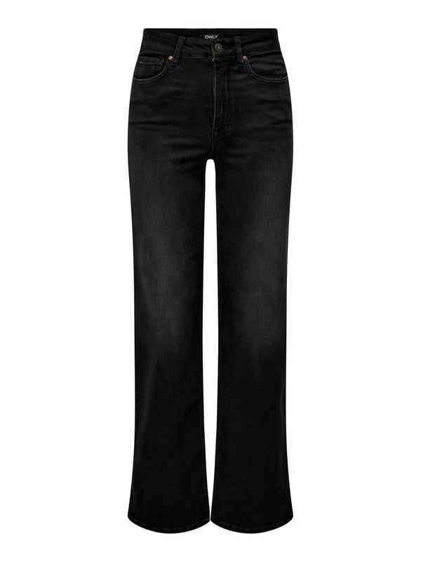 Only ONLMADISON BLUSH HW WIDE DNM CRO099 NOOS Siyah Kadın Kot Pantolon