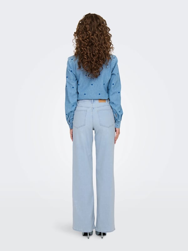 Only ONLMADISON BLUSH HW WIDE DNM CRO495 NOOS Denim Kadın Kot Pantolon