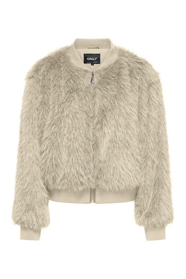 Only ONLMANNY FAUX FUR BOMBER CC OTW Bej Kadın Mont