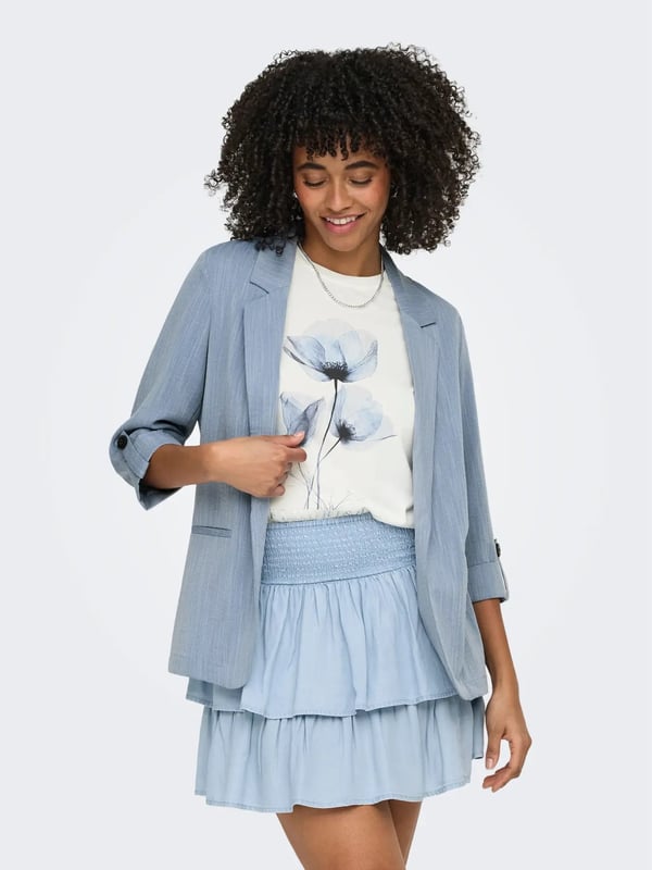 Only ONLMARSA 3/4 BLAZER WVN NOOS Mavi Kadın Ceket