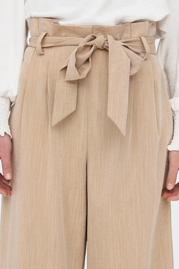 Only ONLMARSA SOLID PAPERBAG PANT WVN NOOS Bej Kadın Pantolon