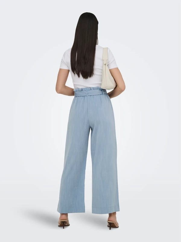 Only ONLMARSA SOLID PAPERBAG PANT WVN NOOS Mavi Kadın Pantolon
