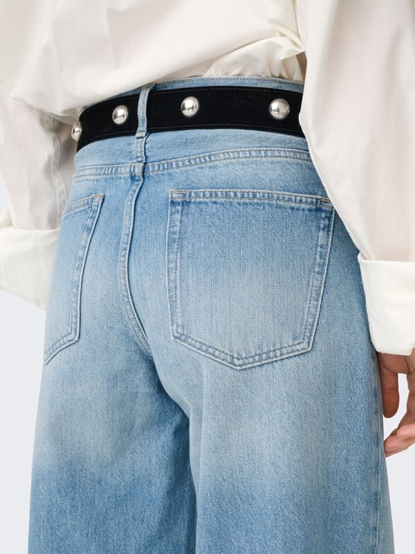 Only ONLMAYA MW WIDE DNM DOT445 Mavi Kadın Kot Pantolon