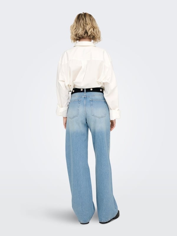 Only ONLMAYA MW WIDE DNM DOT445 Mavi Kadın Kot Pantolon
