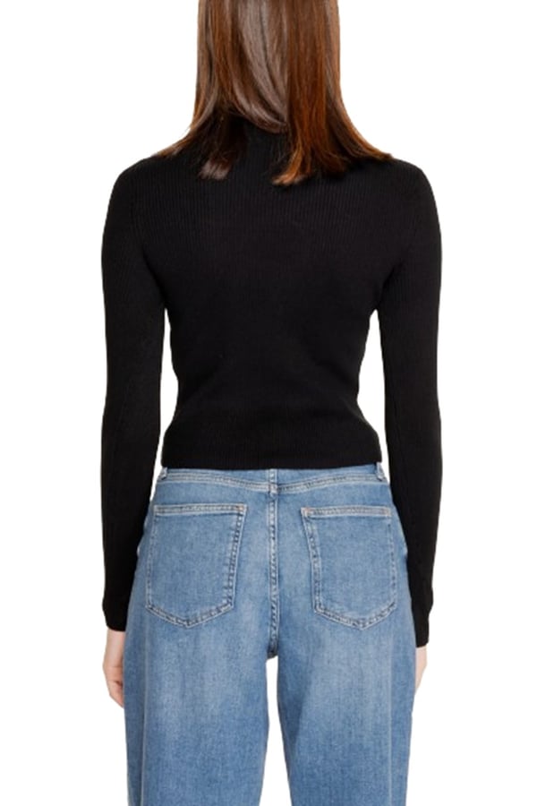 Only ONLMEDDI LS PEEK A BOO V-NECK CC KNT Siyah Kadın Kazak