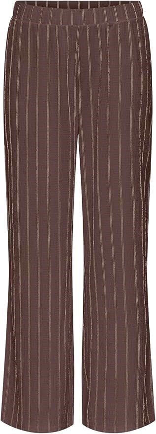 Only ONLMIKA WIDE LOOSE STRIPE PANT JRS Kahverengi Kadın Pantolon