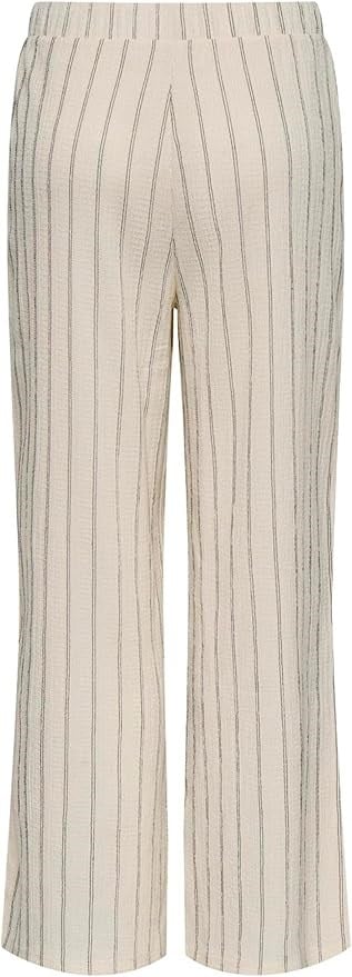 Only ONLMIKA WIDE LOOSE STRIPE PANT JRS Bej Kadın Pantolon