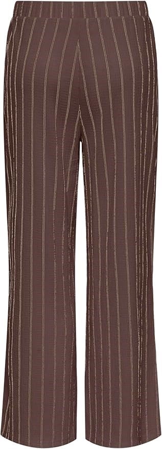 Only ONLMIKA WIDE LOOSE STRIPE PANT JRS Kahverengi Kadın Pantolon