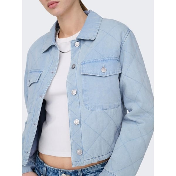 Only ONLMIST WASHED QUILT JACKET CC OTW Açık Mavi Kadın Ceket