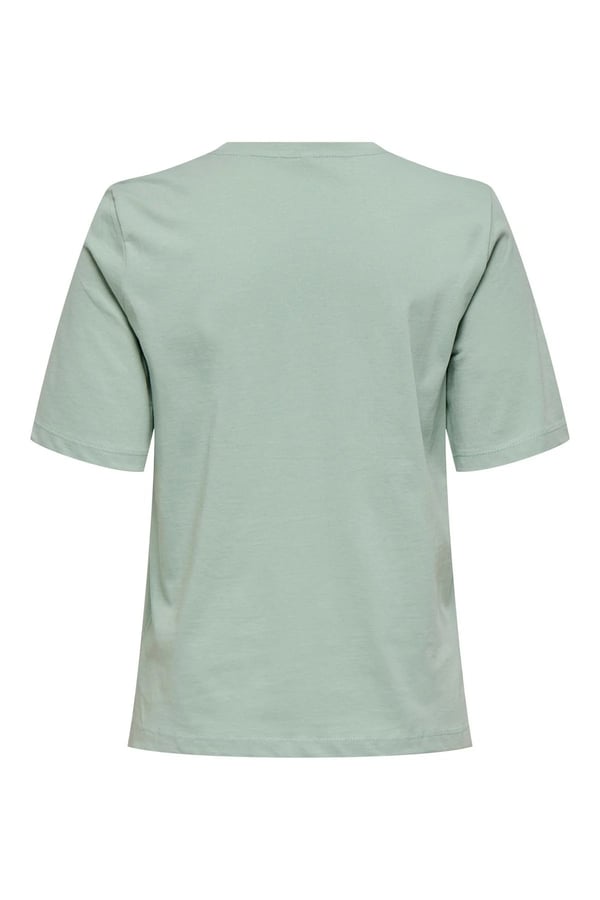 Only ONLMOODY LIFE S/S WORD TOP BOX JRS Yeşil Kadın T-Shirt