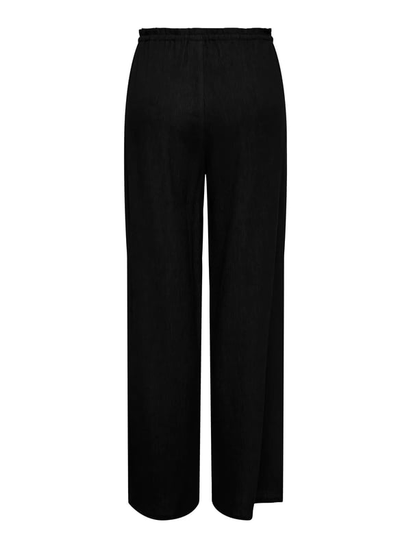 Only ONLNELE MW WIDE STRUCTURE PANT WVN Siyah Kadın Pantolon