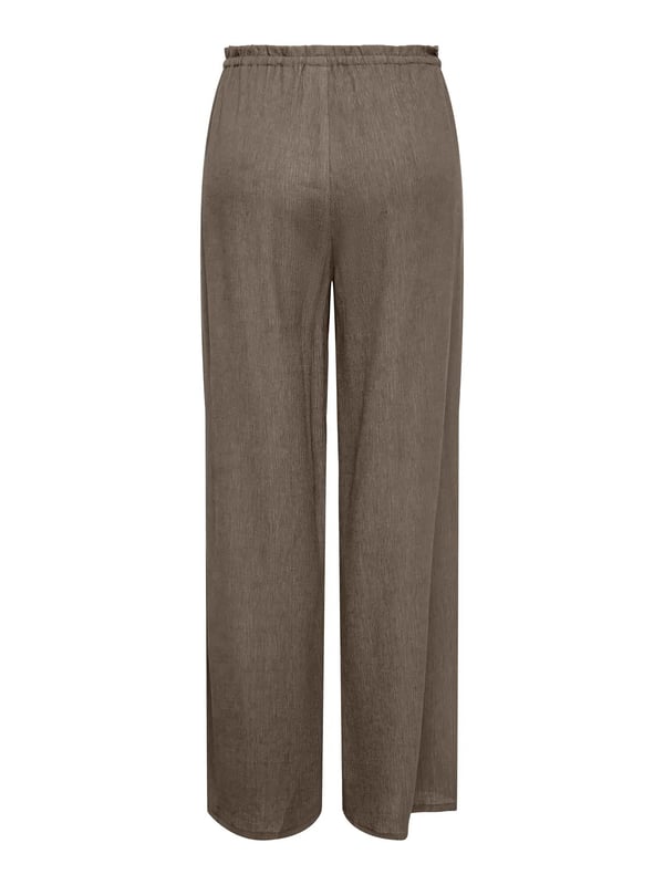 Only ONLNELE MW WIDE STRUCTURE PANT WVN Kahverengi Kadın Pantolon