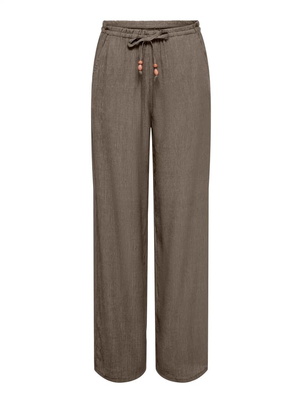 Only ONLNELE MW WIDE STRUCTURE PANT WVN Kahverengi Kadın Pantolon