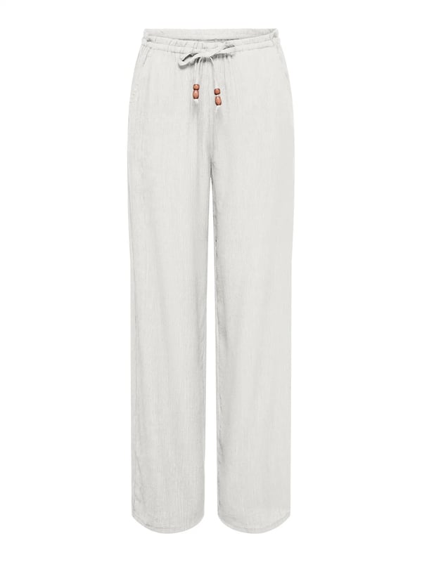 Only ONLNELE MW WIDE STRUCTURE PANT WVN Beyaz Kadın Pantolon