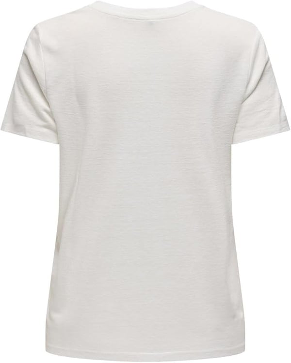 Only ONLNEW BELLE S/S LOVE V-NECK TOP BOX JRS Beyaz Kadın T-Shirt