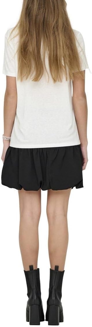 Only ONLNEW BELLE S/S LOVE V-NECK TOP BOX JRS Beyaz Kadın T-Shirt