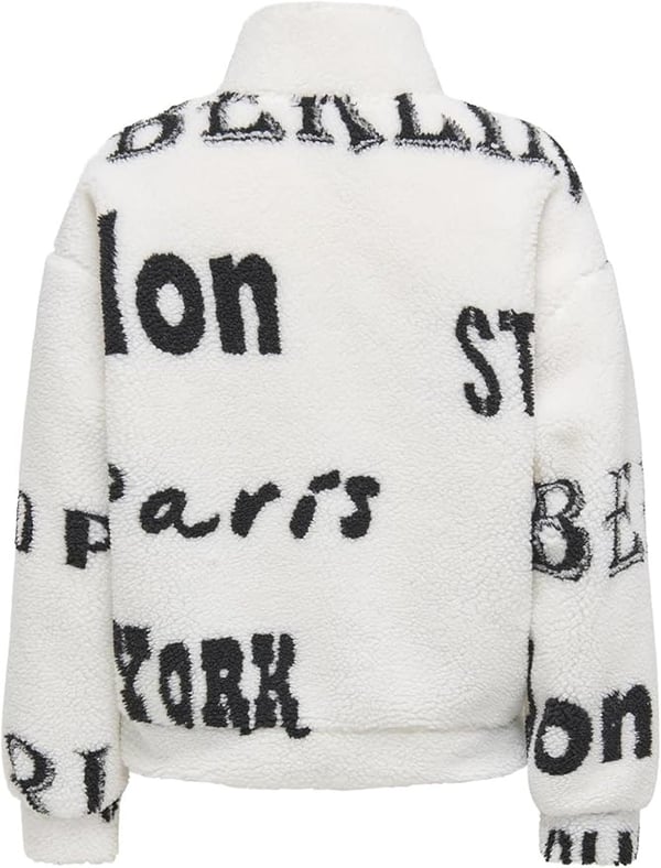 Only ONLNEW JANNE L/S HALF ZIP BOX SWT Beyaz Kadın Sweatshirt